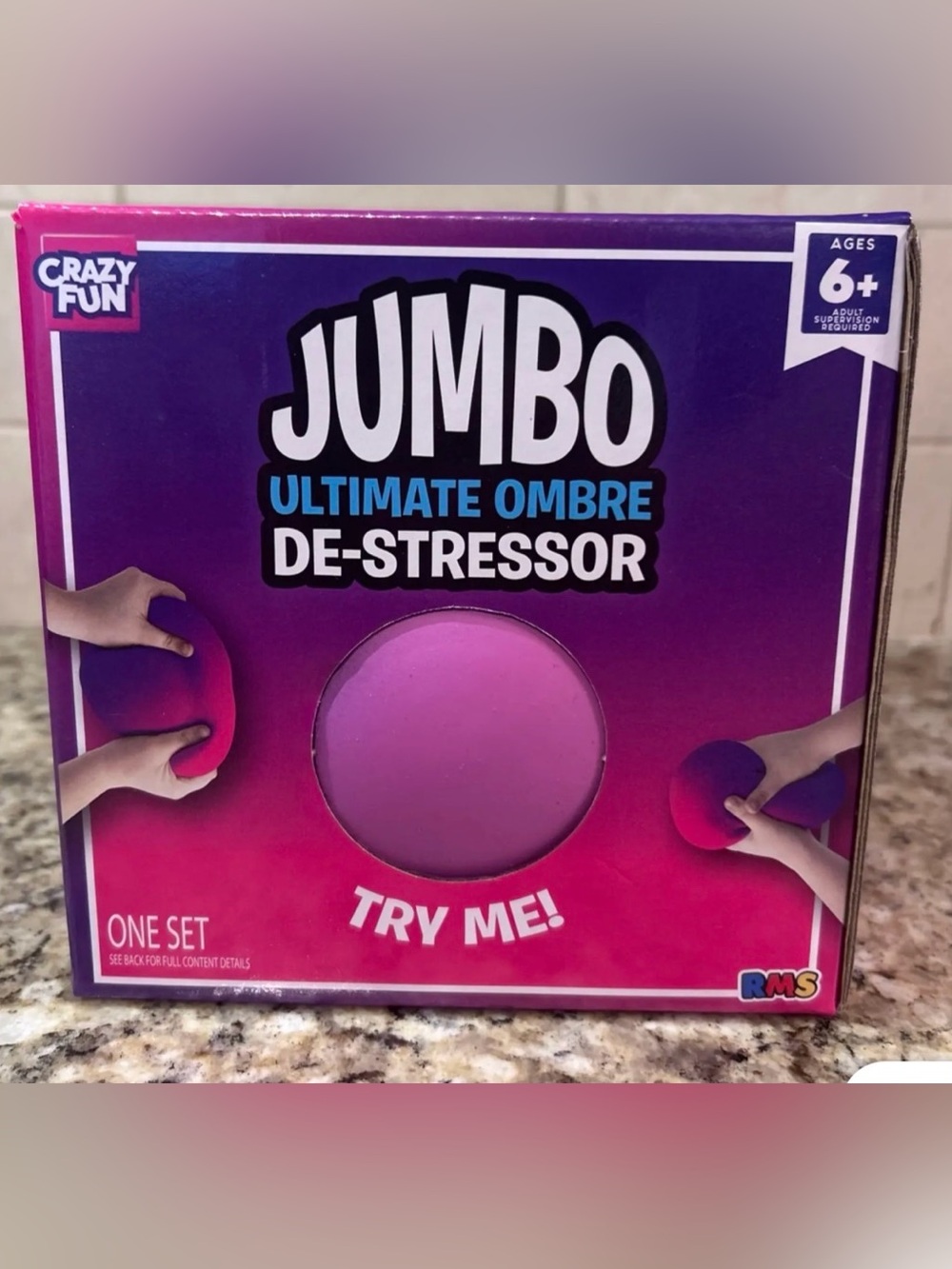 NIB Crazy Fun Jumbo Ultimate Ombre De-Stressor - PURPLE